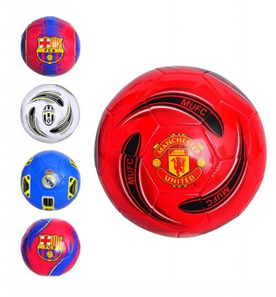 Мяч футбольный EV 3162 (30шт) размер 5, ПВХ 1,6мм, 2слоя, 32панели, 300-320г, 5видов(клубы) Фото