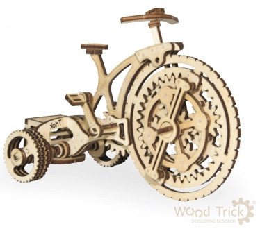 Модель механическая, сувенирно-коллекционная &quot;Велосипед&quot;, дерево, в кор.19*37*4см., ТМ WOOD Trick