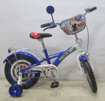 Велосипед TILLY Поліцейський 14 T-21425 blue + white