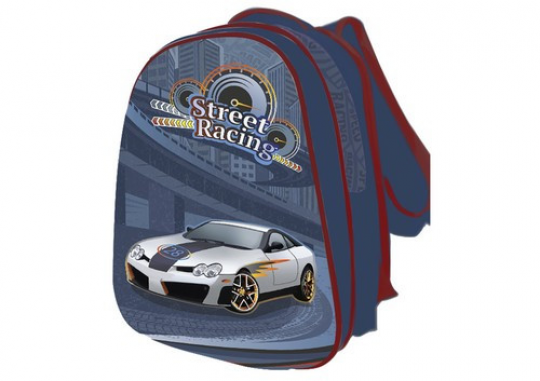 Рюкзак шкільний каркасний для хлопчика Kidis Street Racing 13751 39*30*18 см Фото