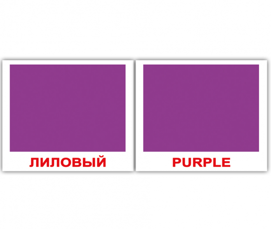 Карточки мини русско-английские &quot;Цвета/Colors&quot; 40 карт., в кул 8*10см, ТМ Вундеркинд с пел Фото
