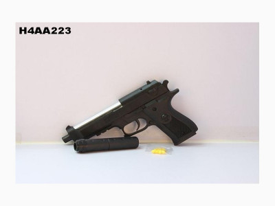 Пистолет F-129 с пульками,глушителем,кул.ш.к.H4AA223/196/