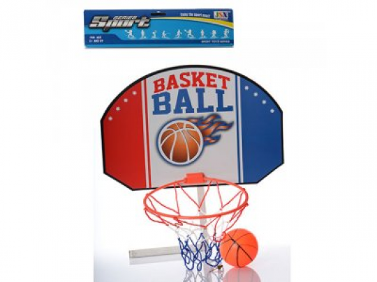 Баскетбольное кольцо M 2692 (36шт) щит42,5-29см(картон),кольцо23,5см(пластик),мяч,в кульке,29-50-3см Фото