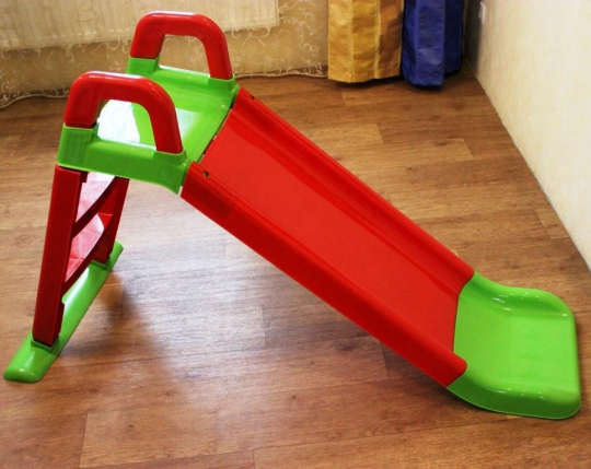 Горка детская  для катания красно-зеленая для дома и дачи Фото