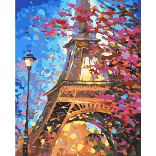 Роспись по номерам Городской пейзаж &quot;Краски Парижа&quot;, в термопакете 40*50см Фото