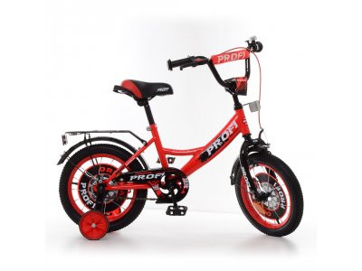 Велосипед детский PROF1 14д. Y1446 (1шт) Original boy,красно-черн.звонок,доп.кол