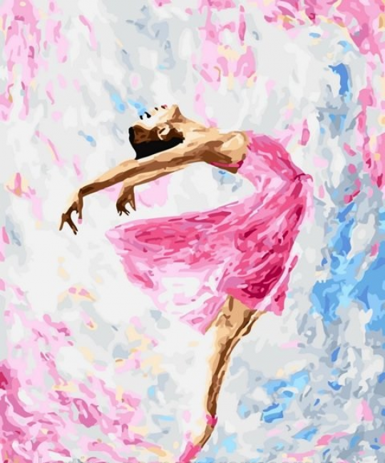 Картина по номерам Танец красок, в термопакете 40*50см Фото