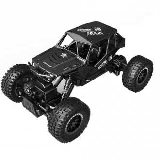 Автомобиль OFF-ROAD CRAWLER на р/у – TIGER (матовый черный, аккум. 4,8V, метал. корпус, 1:18)
