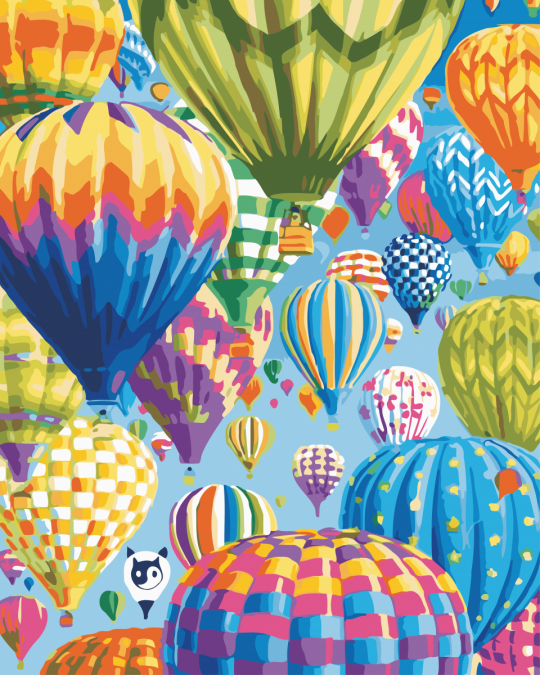 Картина по номерам &quot;Цветные воздушные шары&quot;,  в кор. 40*50см, ТМ ArtStory Фото