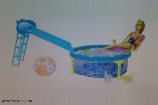 Кукла типа &quot;Барби&quot; BLD112 (24шт) с питомцами,бассейн с горкой, в кор. Фото