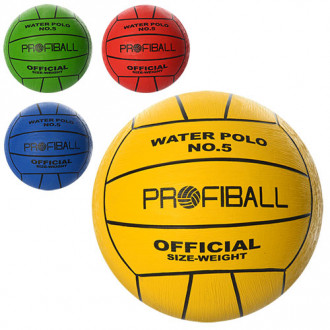 Мяч волейбольный VA 0034 (50шт) водное поло, офиц.размер, Profiball, 380-400г, 4 цвета