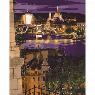 Роспись по номерам Городской пейзаж &quot;Волшебные краски Будапешта&quot;, в термопакете 40*50см