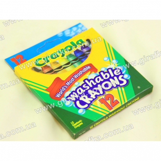 Цветные карандаши Crayola восковые 12 цветов &quot;Washable crayons&quot; Фото