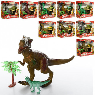 Динозавр 241-2-3-4-5-6 (18шт) 34см,подвиж.детали,динозавр11см,в кор-ке,31-29-11,5см