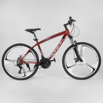 Велосипед Спортивный CORSO EVOLUTION 26&quot;дюймов 59198 (1) рама алюминиевая 17``, 21 скорости, собран на 75%