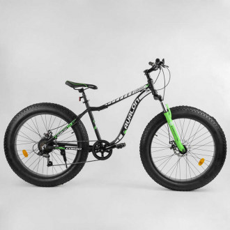 Велосипед Спортивный CORSO «Avalon» 26&quot; дюймов 95583 (1) ФЭТБАЙК, рама алюминиевая, оборудование Shimano 7 скоростей, собран на 75%