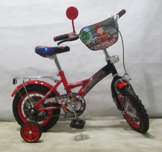 Велосипед TILLY Пожежник 12 T-21224 red + black /1/&quot; Фото