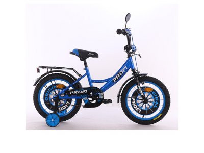 Велосипед детский PROF1 16д. XD1644 (1шт) Original boy,сине-черный,свет,звонок,зерк.,доп.колеса