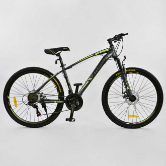 Велосипед Спортивный CORSO 26&quot;дюймов 0015 - 793 GREY-YELLOW X-Turbo (1)