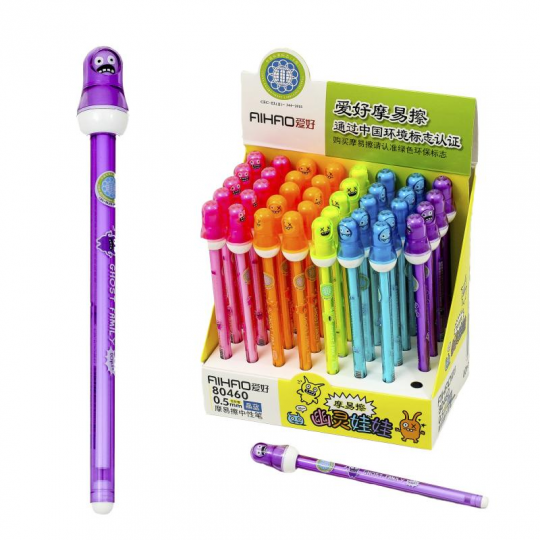 Ручка AIHAO, пишет-стирает, масляная, синяя (цена за штуку) AH-80460 Фото