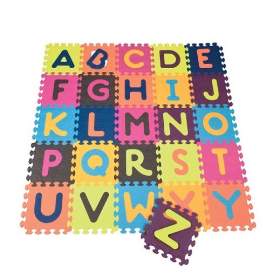 Детский развивающий коврик-пазл - ABC (140х140 см, 26 квадратов) Фото