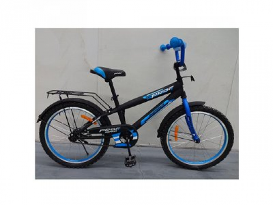 Велосипед детский PROF1 18д. G1853 (1шт) Inspirer,черно-синий(мат),звонок,доп.колеса Фото