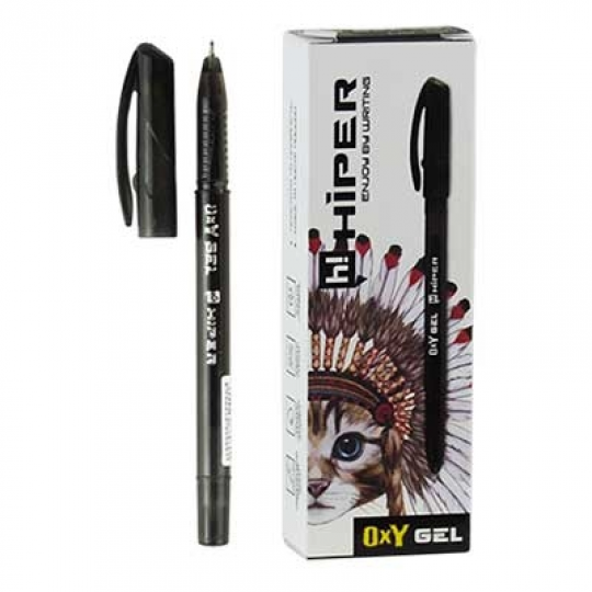 Ручка гелевая черная 0,6мм Hiper Oxy Gel HG-190 Фото
