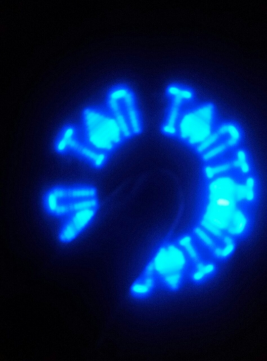 Спиннер светящийся LED мультисвет - с рисунками и надписями бегущая строка - 5 режимов Фото