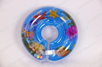 Круг на шею для плавания малышей с рождения с музыкальным чипом разные цвета