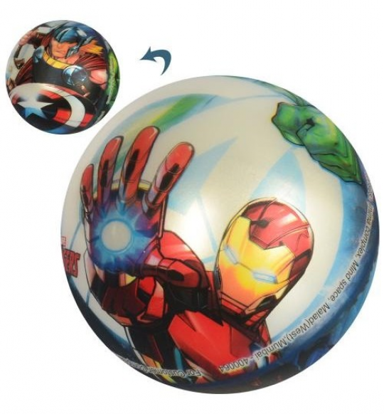 Мяч детский MS 3011-5  Avengers, 6 дюймов, ПВХ, 60г, в сетке Фото