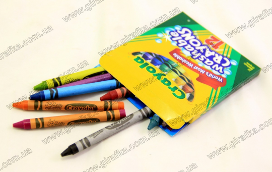 Цветные карандаши Crayola восковые 12 цветов &quot;Washable crayons&quot; Фото