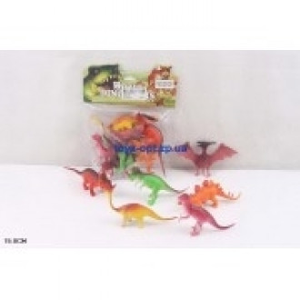 Животные 828-D9 6 динозавров, в пакете 15 см.