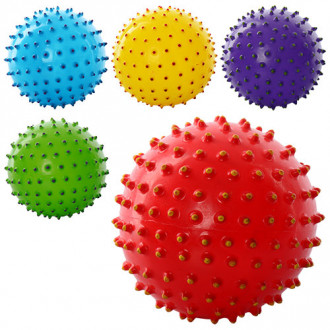 Мяч массажный MS 0025 (250шт) 5 дюймов, ПВХ, 45г, двухцветный, 5 цветов