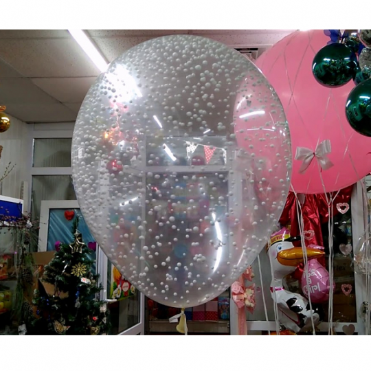 Шарики воздушные с шариками внутри на палочке набор из 5 штук Фото