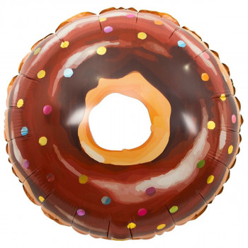 Фольгированные шары с рисунком 1202-2949 к 18&quot; рус пончик в глазури шоколадной