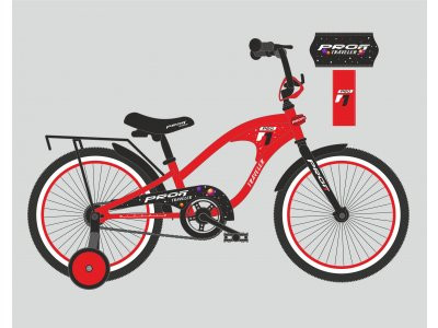 Велосипед детский PROF1 20д. Y20181 (1шт) TRAVELER,красный,звонок,подножка