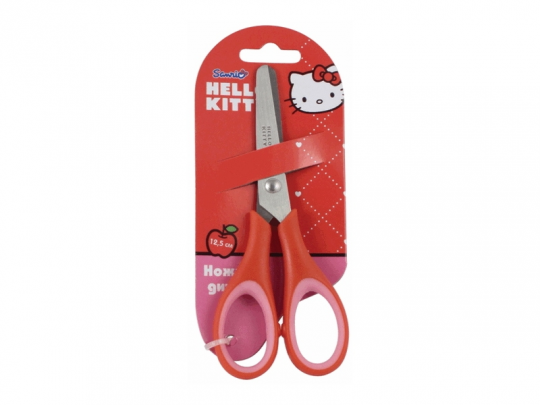 Ножницы  детские с резин. вставками, 13см Hello Kitty /1/12/240/ Фото