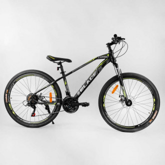 Велосипед Спортивный CORSO «BLADE» 26&quot; дюймов 78892 рама алюминиевая, оборудование Shimano 21 скорость, собран на 75%