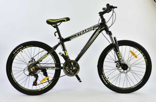 Велосипед Спортивный CORSO 24&quot;дюйма JYT 004 - 7799 BLACK STRANGE (1) Алюминий, 21 скорость Фото