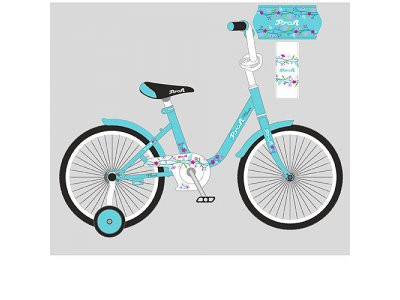 Велосипед детский PROF1 20д. Y2084 (1шт) Flower, мята,звонок,подножка