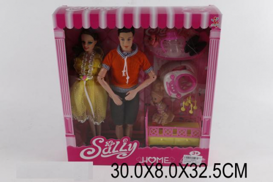 Кукла типа &quot;Барби &quot;Семья &quot; KX8803 (24шт/2) с Кеном, куколкой, ходунки, аксесс. в кор. 32, 5*30*8см Фото
