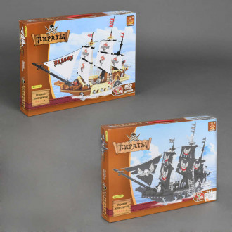 AUSINI 27903-4 &quot;Пиратский корабль&quot; (6) 2 вида, в коробке