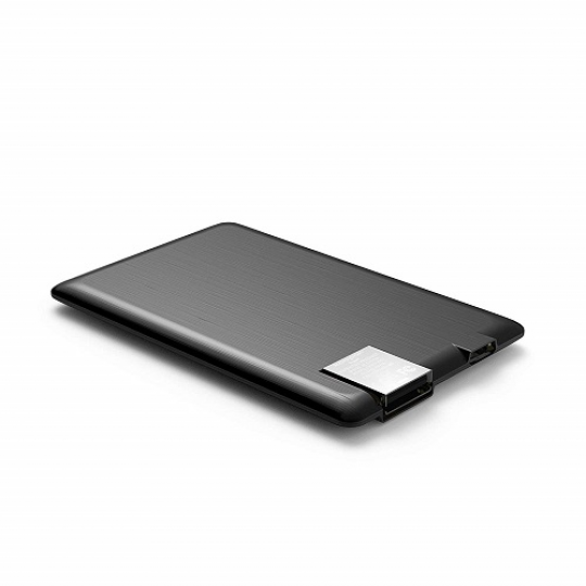 Внешн. портат..аккум. батарея XOOPAR - POWER CARD  (Li-Pol,1300мА*ч,черн.,microUSB/USB-каб, LED) Фото