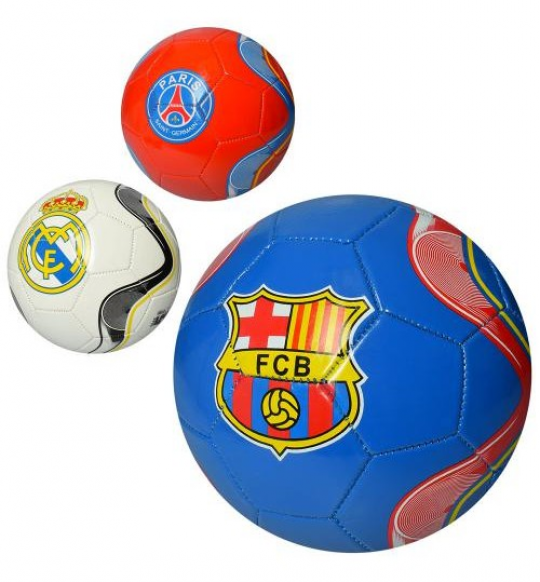 Мяч футбольный EV 3227 (30шт) размер 5, ПВХ 1,8мм, 300-320г, 3 вида(клубы) Фото