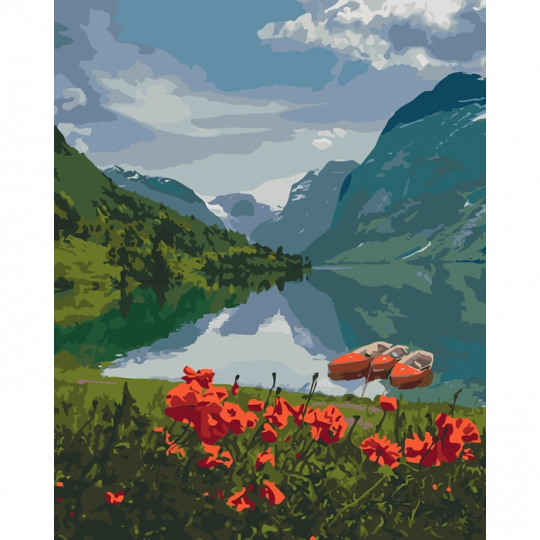 Картины по номерам - Красота Норвегии (КНО2256) 40*50 Фото