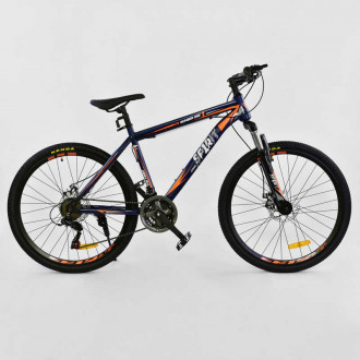Велосипед Спортивный CORSO 26&quot;дюймов JYT 001 - 7894 BLUE-ORANGE SPIRIT (1) Металл, 21 скорость