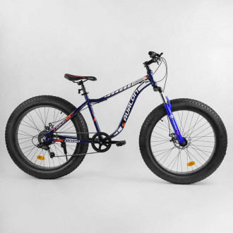 Велосипед Спортивный CORSO «Avalon» 26&quot; дюймов 14319 (1) ФЭТБАЙК, рама алюминиевая, оборудование Shimano 7 скоростей, собран на 75%