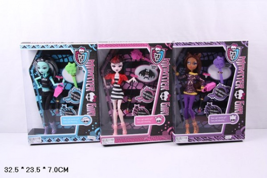 Кукла &quot;Monster High&quot;, 9 видов, на шарнирах, с аксес., в кор. 32,5*23,5*7см (72 шщт./2) Фото