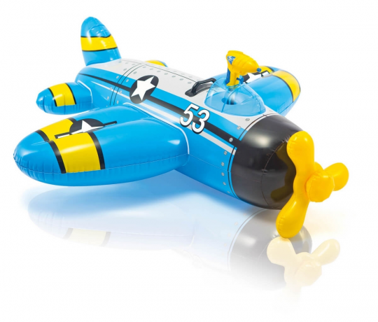 Надувной детский плотик Intex 57537 «Самолёт» со встроенным водяным пистолетом Фото